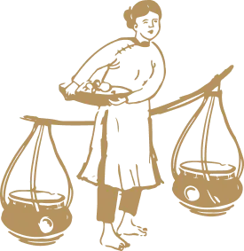 Minh hoạ người gánh hàng rong
